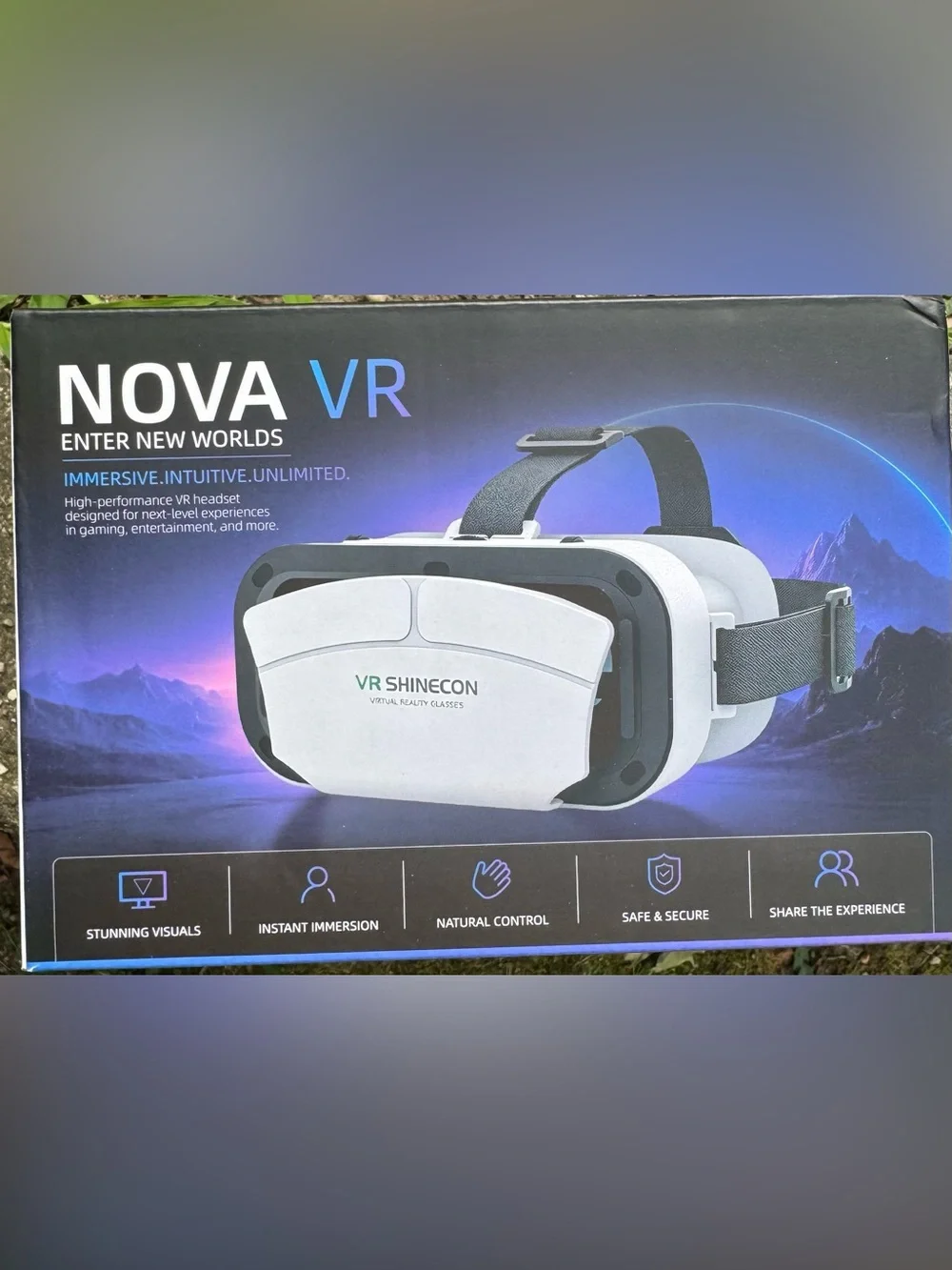 VR SHINECON Nova VR Headset - White Smartphone Virtual Reality Goggles